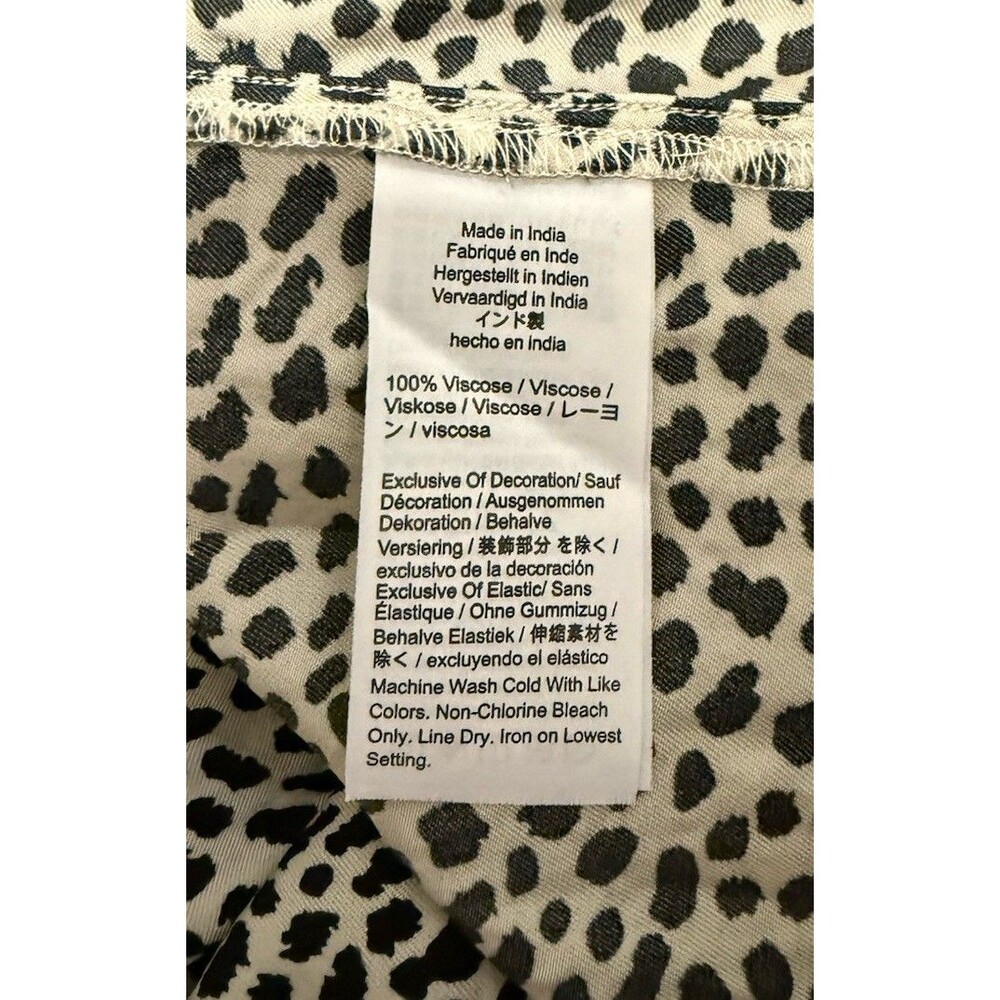 J. Crew Smocked Midi Dress Spot Print Size Small Animal Print Modern Neutral - Picture 4 of 7